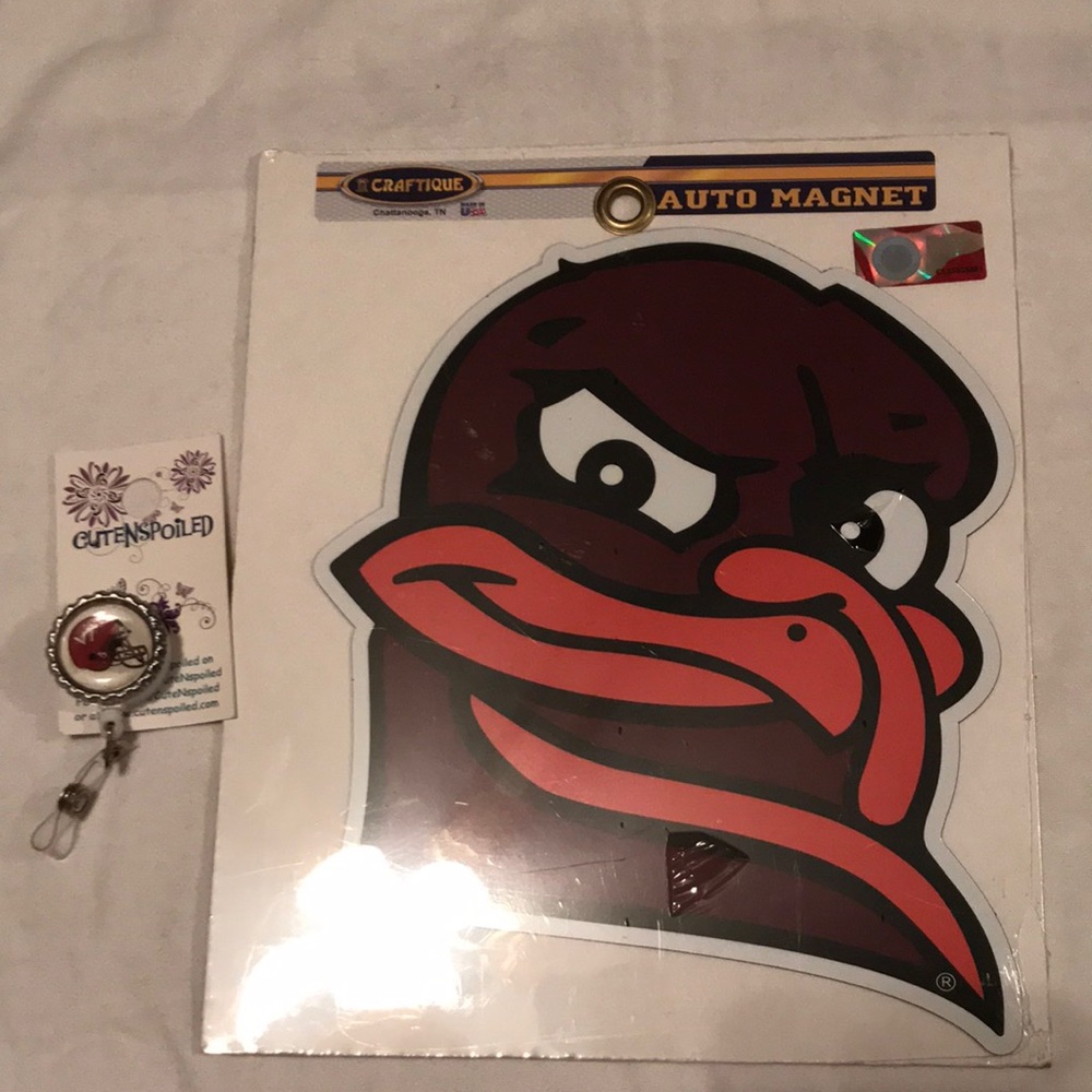 Virginia Tech auto magnet & badge holder
